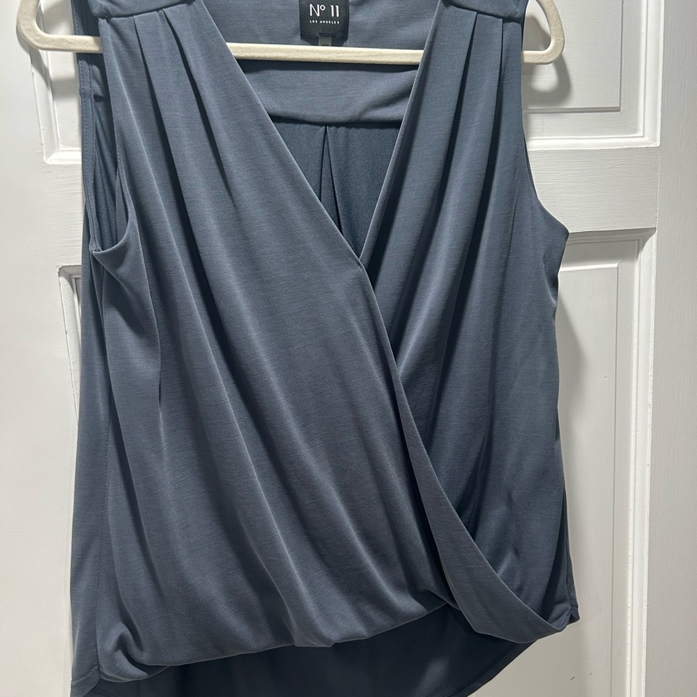 Women's Charcoal Sleeveless Blouse